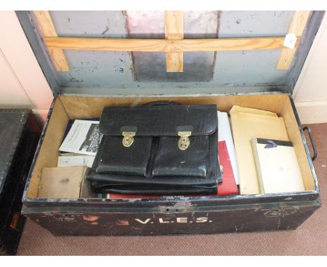Four various trunks/cases containing a large quantity of ephemera relating to North Atlantic Conveys and a nurses war records
