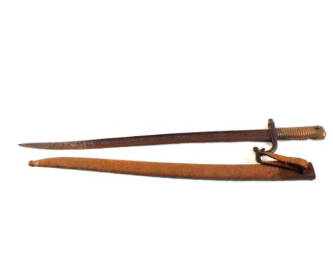 A French model 1866 bayonet with scabbard