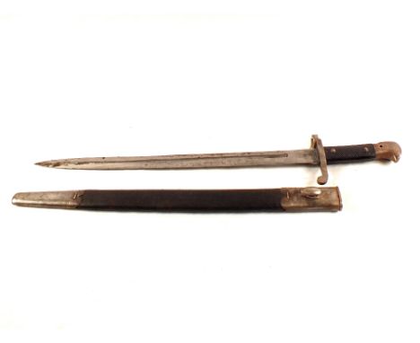 A British 1887 MkIII sword bayonet and scabbard