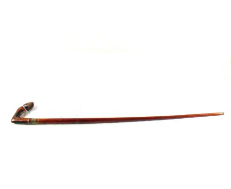 An Edwardian novelty walking stick inscribed Bermuda, P.O.W. 1903 (Boar War 1899/1902)