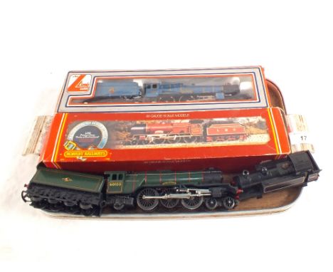 A boxed Hornby 5541 Duke of Sutherland, Lima 6009 King Charles II and two unboxed Hornby locos