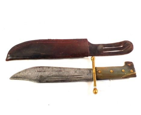 An early and scarce Collins model Number 18 machete circa 1934, also known as a Carlsons Raiders knife, with correct markings