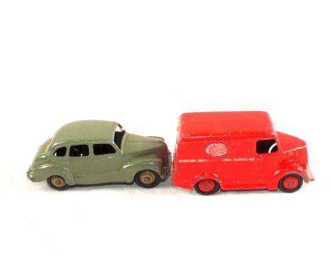 A Dinky Esso Trojan van and a 470 Austin A40, Shell