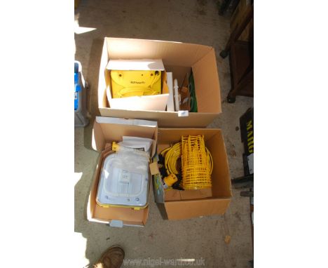 110v Garage Lighting, new, boxed, plus spare bulbs.
