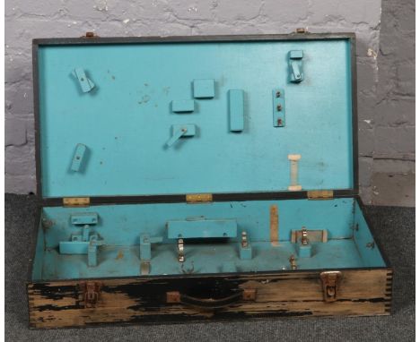 A wooden tool case  