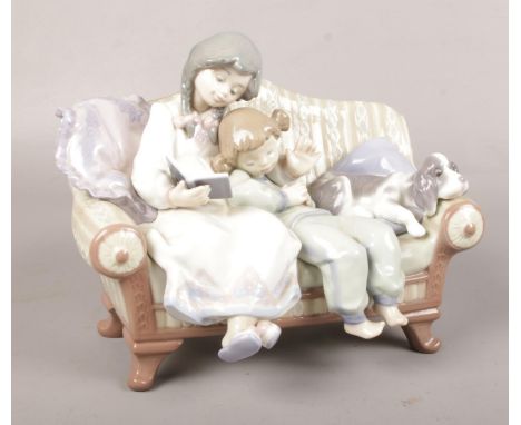 A Lladro porcelain figure group ' Big Sister' 5735 (approx 22 cm wide)  
