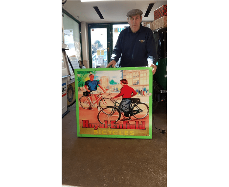 DOUBLE SIDED ENFIELD BICYCLES LIGHT BOX SIGN