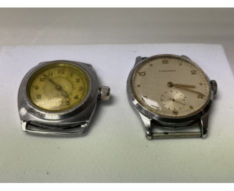 A vintage Longines wristwatch together with a vintage wristwatch.