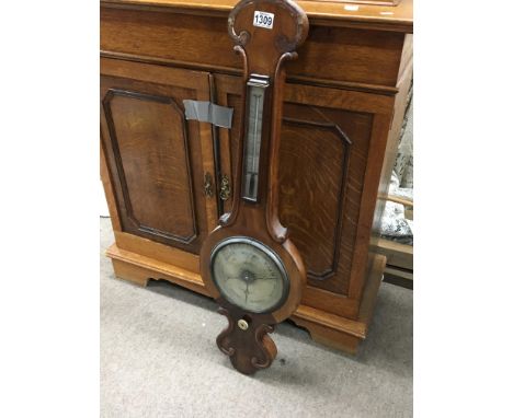 A Victorian mercury tubed barometer