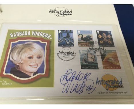 Three albums containing Autographed edition first day covers (3)