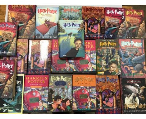 Collection of foreign language editions of Harry Potter stories. Including: South Africa (paperback) 6th edition 2001; first 