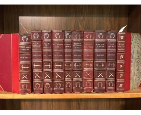 Works, 8 vols. c.1900, 8vo, coloured plates, half red calf by Bickers &amp; Son; with a further biographical vol., 1924, simi
