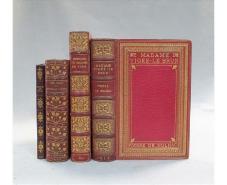 DE STAAL (Madame) Memoires de --, Paris 1891, 8vo,one of 600 copies, full red morocco gilt by Hatchards, with silk doublures 