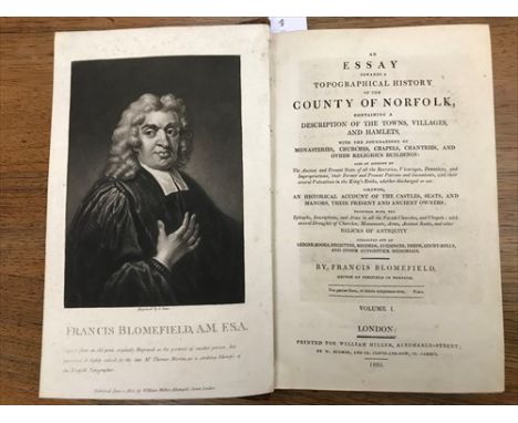 An Essay Towards a Topographical History of the County of Norfolk, in 11 vols., 1805-10, 8vo, portrait and 34 (of 36) plates 