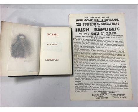 Poems, published by T. Fisher Unwin, London 1922, with frontispiece portrait, together with a print ‘The Proclamation of Pobl