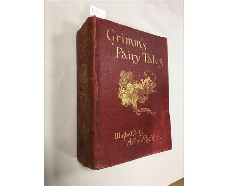 Grimm's Fairy Tales, Constable &amp; Co 1909, small 4to, 40 tipped in colour plates, original red cloth gilt, slightly age ma