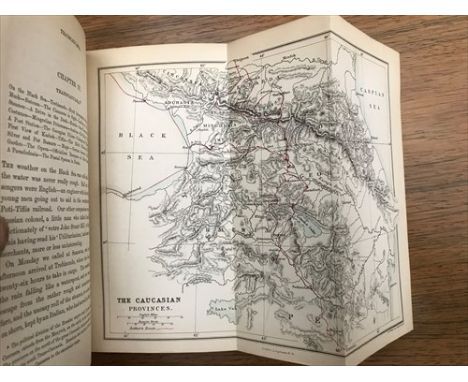 Travels in the Central Caucasus and Bashan, first edition, 1869, 8vo, colour lithograph frontispiece, 4 plain plates, 3 foldi