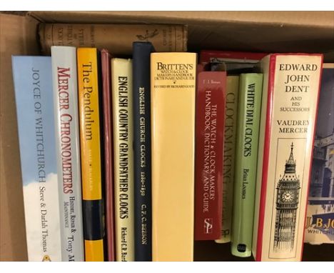Collection of mainly 20th century reference works on clocks and watches, including: MERCER (V) The Life and Letters of Edward