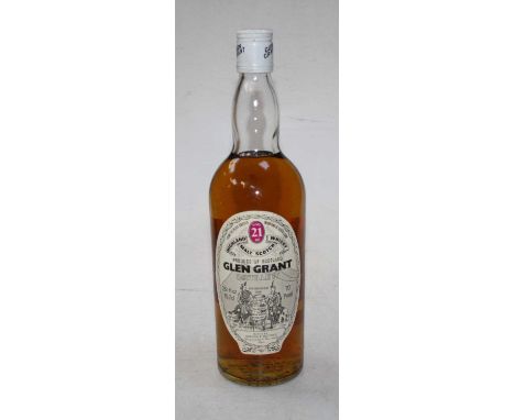 Glen Grant 21 Year Old Highland Malt Scotch Whisky, 75.7cl, 70° proof, one bottle