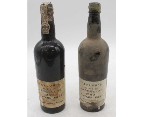 Taylor's Quinta de Vargellas vintage port, 1969, two bottles 