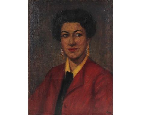 Mary Langdon Edis (1881-1976) portrait of a lady, signed oil on canvas, 46cm x 61cm