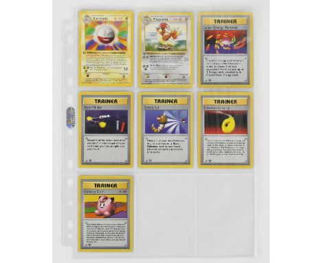 Pokemon TCG - 1st Edition Shadowless Base Set Rare Collection. This lot conatins 7 rares from the Base Set - Electrode, Pidge