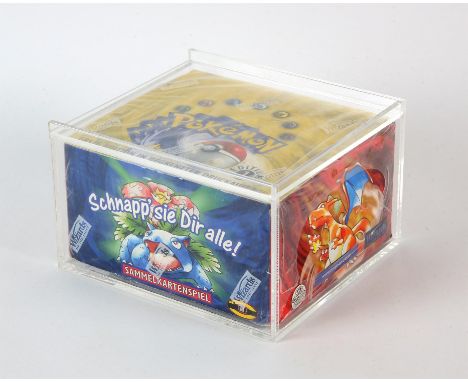 Pokémon TCG. German First Edition Base Set Sealed Booster Box (Wizards of the Coast, 1999). Factory sealed. This is a German 