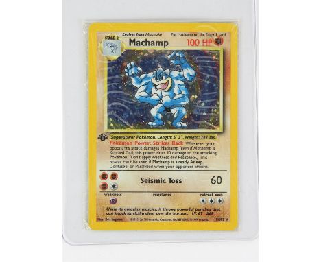   Pokemon TCG. Sealed Machamp Base set  Provenance: This item comes from the vault of a former Wizards of the coast staff mem