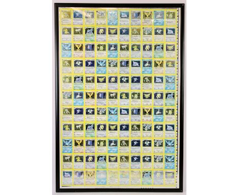   Pokemon TCG - Uncut Fossil Holo Sheet. This lot contains a framed uncut sheet featuring the holographic cards from the Foss