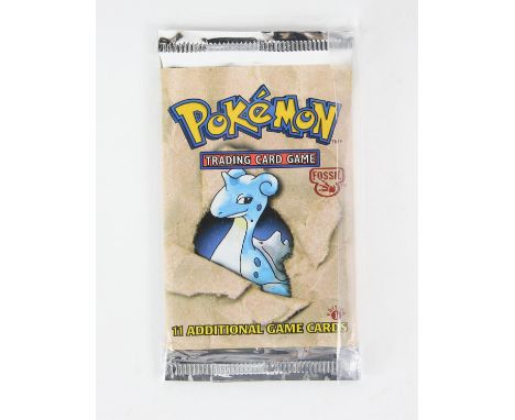   Pokemon TCG - 1st Edition Fossil Sealed Booster Pack (Lapras Artwork).  This lot contains one sealed 1st edition Fossil Boo