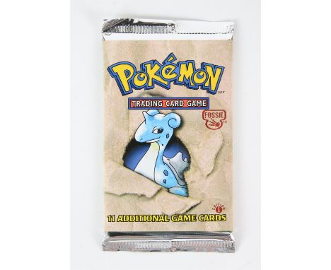  Pokemon TCG - 1st Edition Fossil Sealed Booster Pack (Lapras Artwork).  This lot contains one sealed 1st edition Fossil Boo