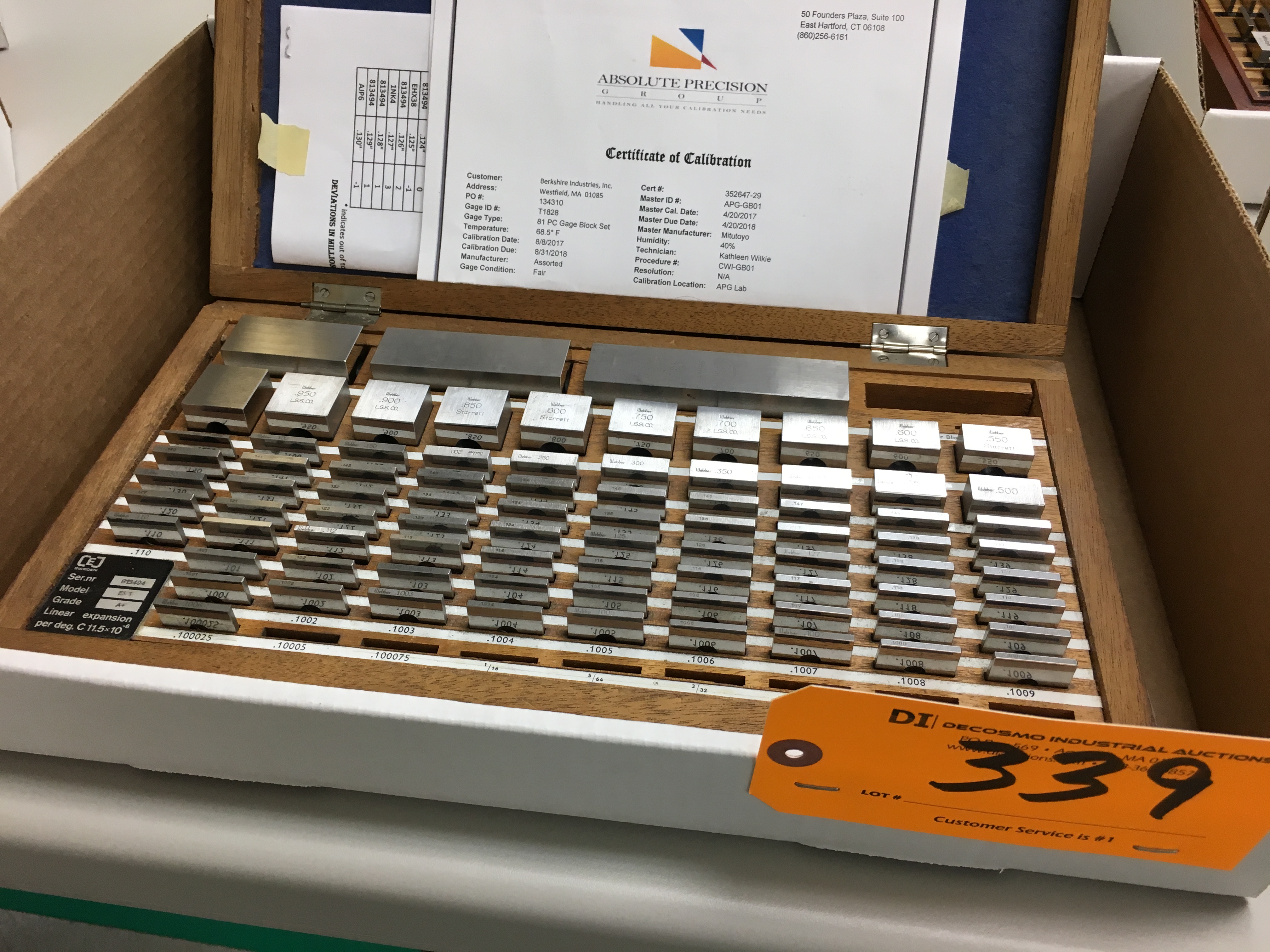 SQUARE GAGE BLOCK SET