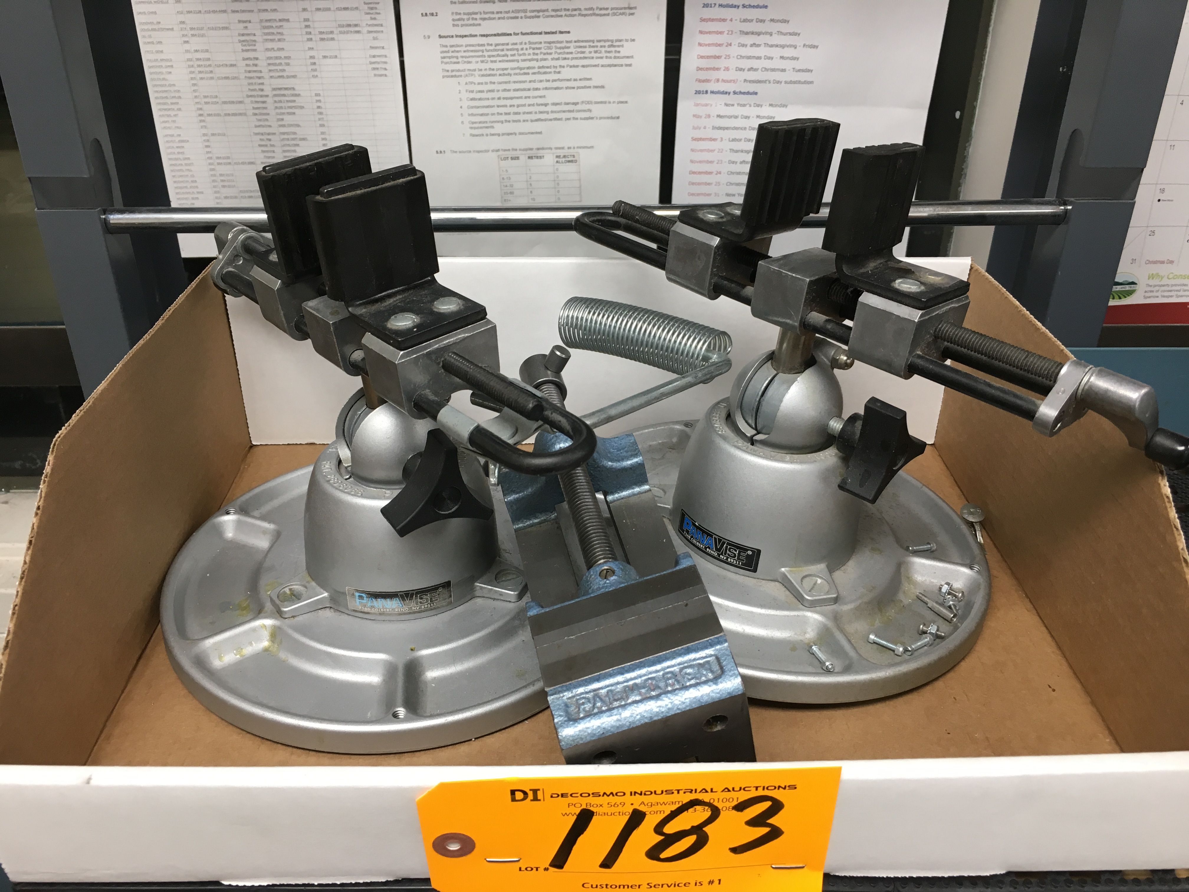 (2) PANAVISES & (1) PALMGREN TOOL MAKERS VISE