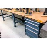 LISTA WOOD TOP WORK BENCH WITH CABINET