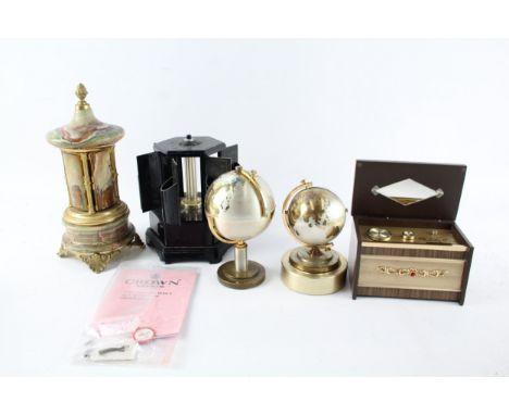 Vintage Desk Items Inc Novelty Globe, Clock &amp; Cigarette Dispenser/Carousel x 5