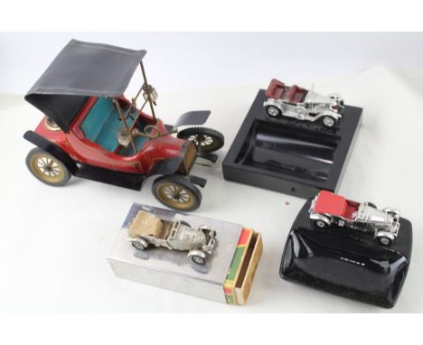 Vintage Novelty Motor Car Desk Lighter &amp; Ashtray Circa 1960s x 4