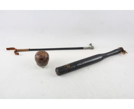Victorian Police Truncheon, Riding Crop &amp; Calabash Mate Cup