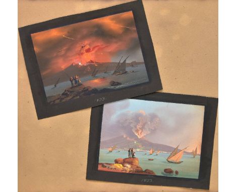 Scrap album. An early Victorian scrap album, circa 1830s/1850s,  containing approximately 50 watercolours, pen &amp; ink and 