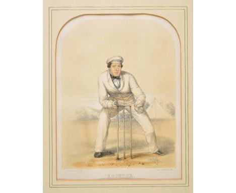 *Cricket. Portrait of the cricketer Tom Lockyer, after John Corbet Anderson, printed by Richard Black, published by John Wisd