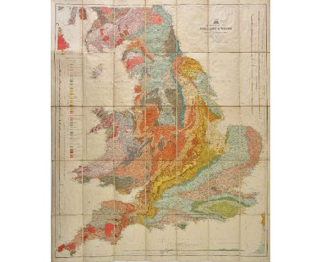 England &amp; Wales. Geikie (Sir Archibald), Geological Map of England &amp; Wales reduced chiefly from the Ordnance and Geol