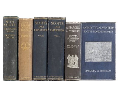 Priestley (Raymond E.). Antarctic Adventure, Scott's Northern Party, 1st edition, T. Fisher Unwin, 1914, 98 photographic plat