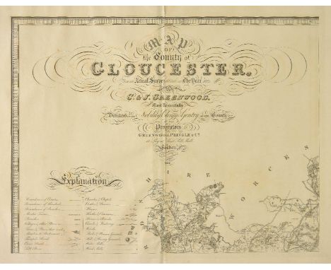 Gloucestershire. Greenwood (C. &amp; J.), Map of the County of Gloucester, from an actual survey made in the year 1823, publi