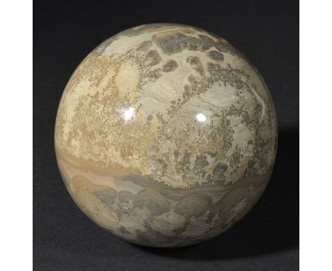 *Cotham Marble Sphere. Fossil Stromatolite (bacterial colony), from Bristol, Triassic 205 Million Years,  beautifully polishe