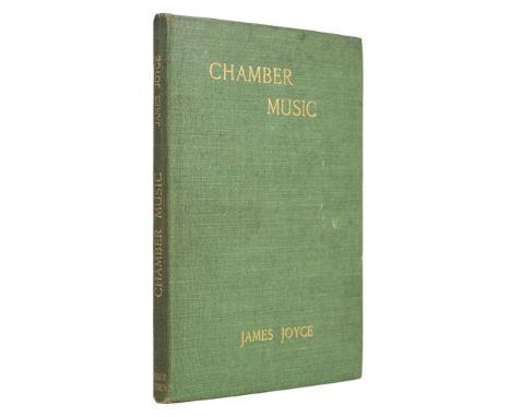 Joyce (James). Chamber Music, 1st edition, 1st issue, Elkin Mathews, 1907, title within woodcut border, scattered light spott