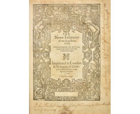Bible [English]. [The Bible, translated according to the Ebrew and Greeke, and conferred with the best translations in diuers