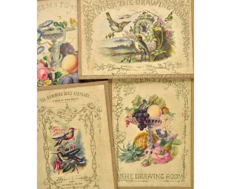 Jerrard (Paul). Gems for the Drawing Room, 4 volumes, 1st editions, Paul Jerrard, 1852, comprising: Fruit and Flowers [Book 1