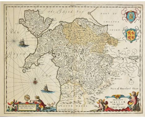 Wales. Schenk (Petrus &amp; Valk Gerard), Principatus Walliae pars borealis vulgo North Wales, Amsterdam, circa 1710, engrave