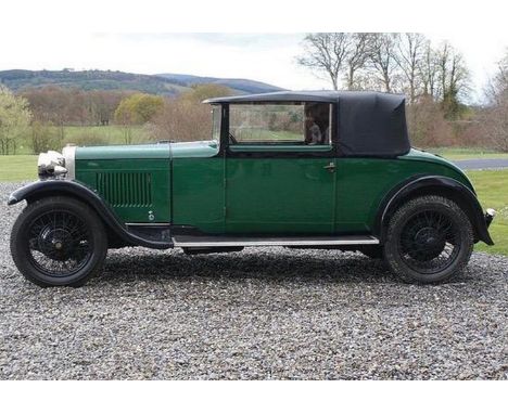 1929 Sunbeam Drophead Coupé 16.9Registration no. VN 1433Chassis no. 5611KOdometer Reading: 1622 MoT Expiry: Exempt *Engine sh