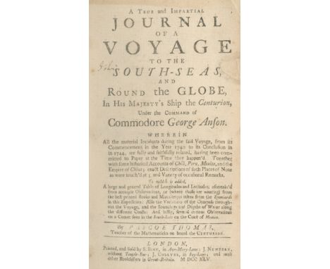 THOMAS (PASCOE)A True and Impartial Journal of a Voyage to the South-Seas, and Round the Globe, in His Majesty's Ship the Cen