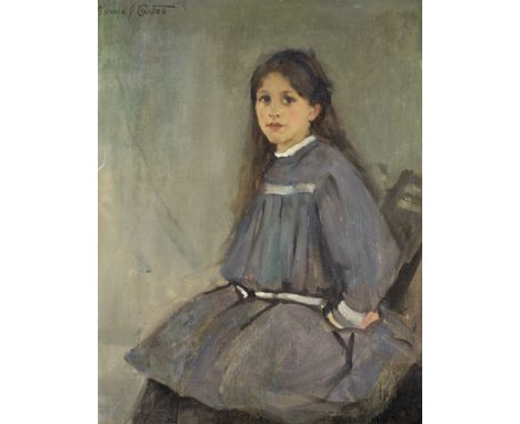 George James Coates (Australian, 1869-1930)A seated portrait of Muriel Hillard, circa 1913 signed 'George J.Coates' (upper le